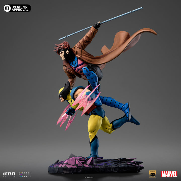 Iron Studios Marvel X-Men '97 Gambit and Wolverine 1/10 Deluxe Art Scale Limited Edition Statue