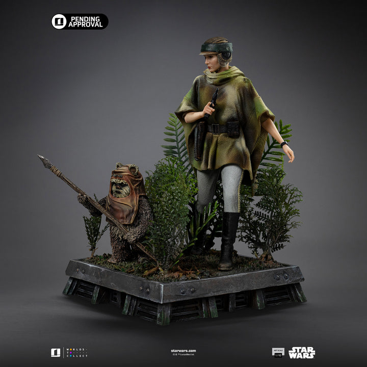 Iron Studios Star Wars: Return of the Jedi Leia and Wicket 1/10 Art Scale Limited Edition Statue