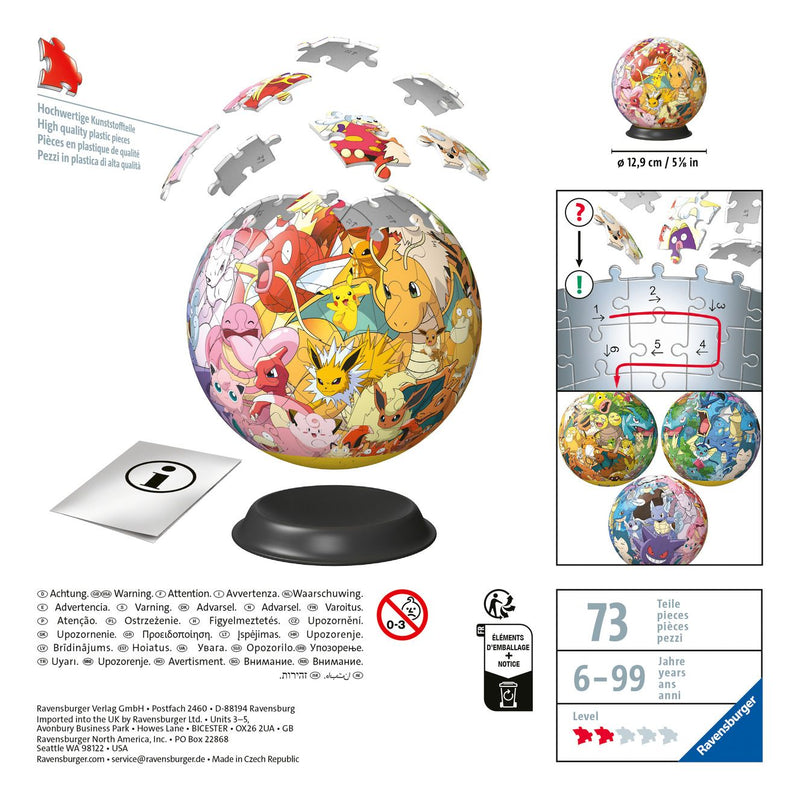 Pokemon 72 Piece 3D Puzzle Ball - Image