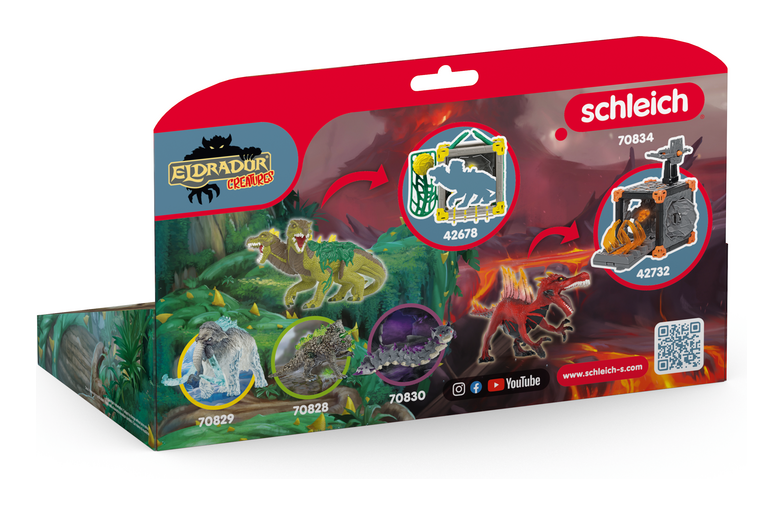 Schleich - Fire Saurian VS Jungle Lizard - Image