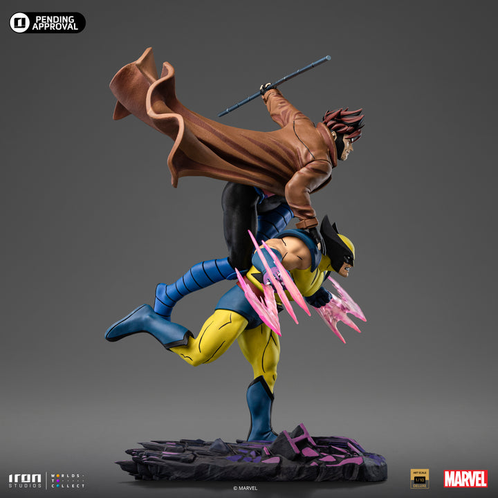 Iron Studios Marvel X-Men '97 Gambit and Wolverine 1/10 Deluxe Art Scale Limited Edition Statue