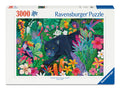 Panther In Flower Jungle 3000 Piece Jigsaw Puzzle