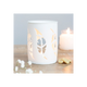 White Feather Cut Out Oil Burner