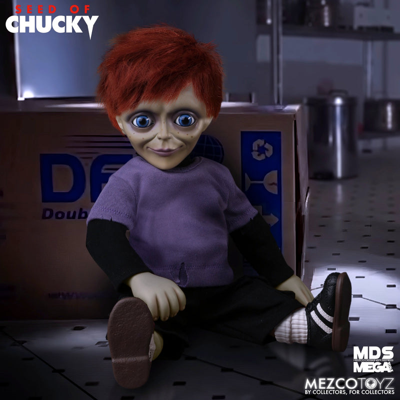 Seed of Chucky Glen 15" MDS Mega Scale Talking Figure packaging view