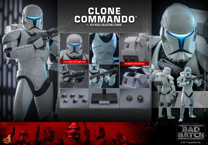 Hot Toys Star Wars The Bad Batch Clone Commando 1/6th Scale Figure