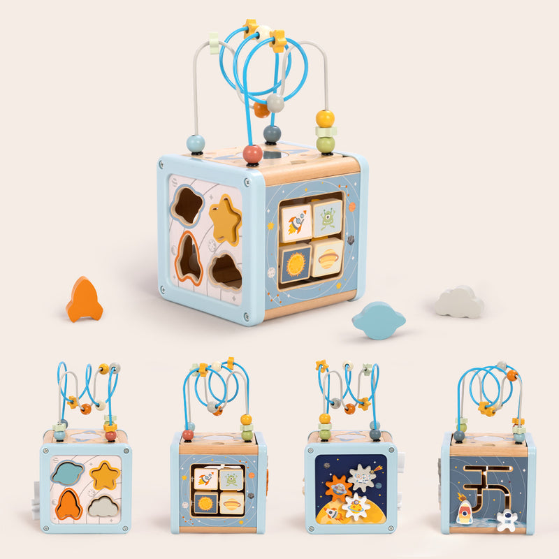 Wooden Play Cube - Space