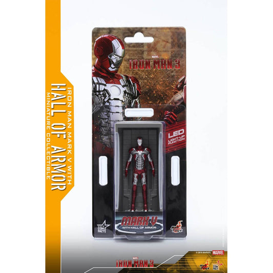 HotToys Marvel Miniature: Iron Man 3 Mark 5 with Hall of Armor Figure