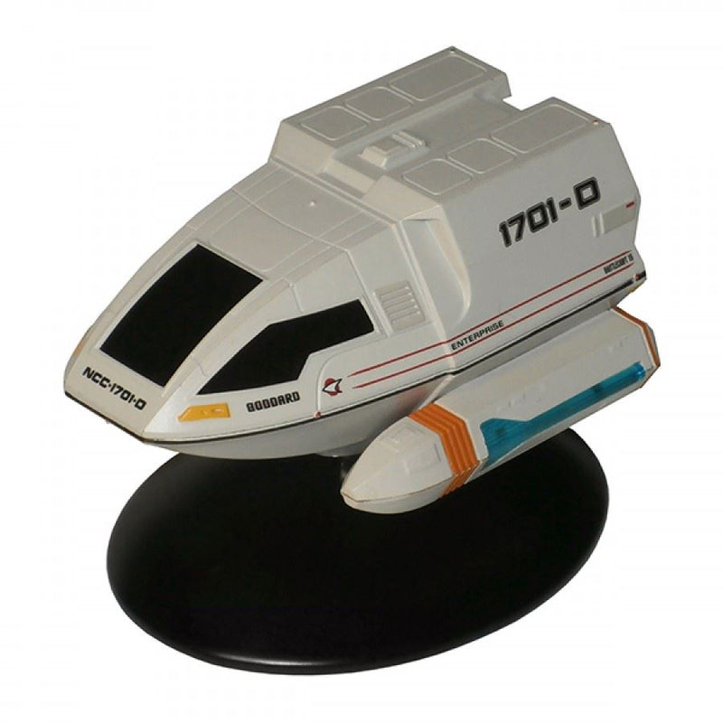Type-6 NCC-1701-D Shuttlecraft 15 Goddard Model Die Cast Ship (Eaglemoss / Star Trek), side angle