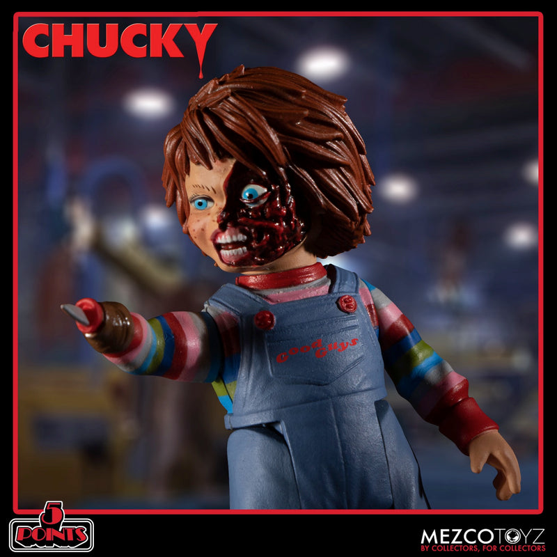 Child's Play Chucky 5 Points Deluxe Figure Set side angle