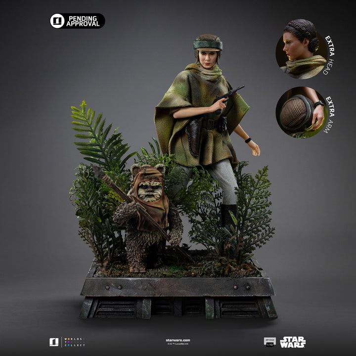 Iron Studios Star Wars: Return of the Jedi Leia and Wicket 1/10 Art Scale Limited Edition Statue