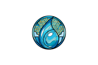 Pinfinity Stained Glass Island Magic The Gathering AR Pin