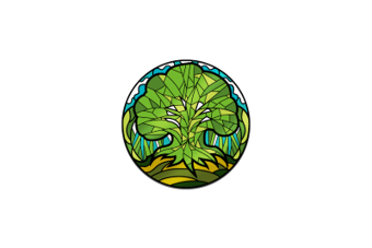 Pinfinity Stained Glass Forest Magic The Gathering AR Pin