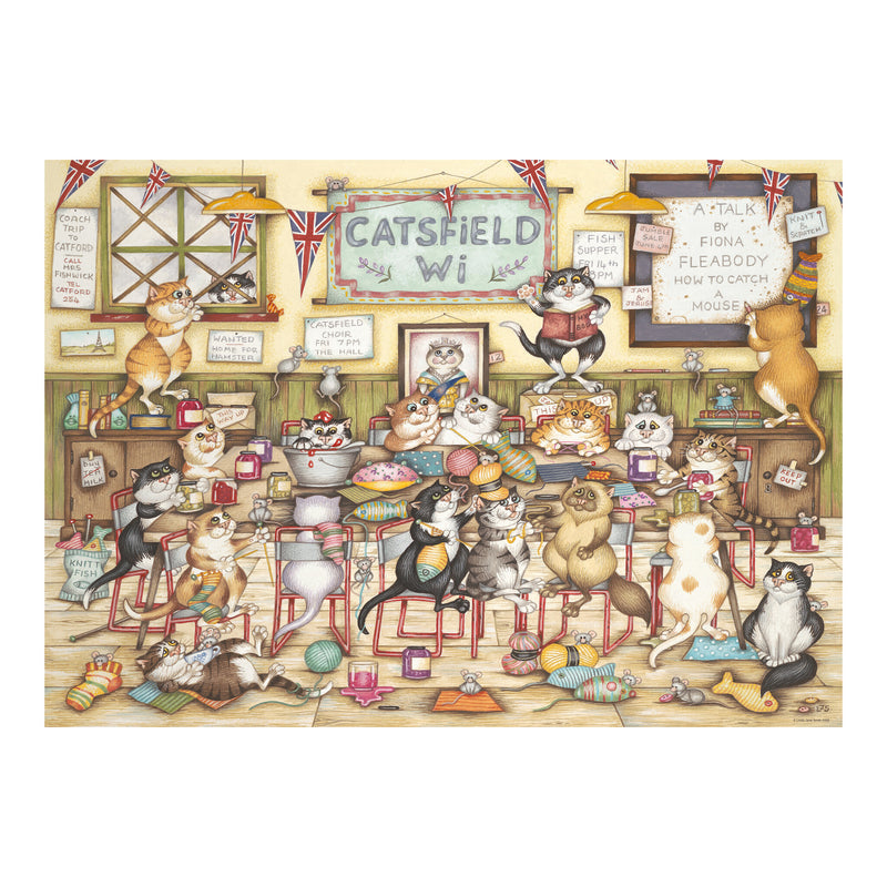 Crazy Cats: At the WI 1000 Piece Jigsaw Puzzle
