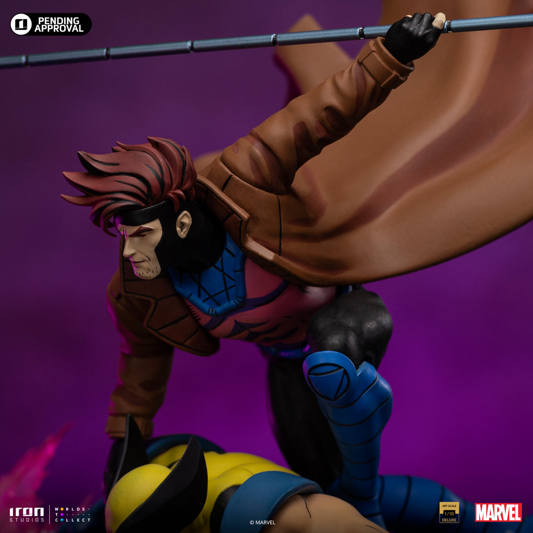 Iron Studios Marvel X-Men '97 Gambit and Wolverine 1/10 Deluxe Art Scale Limited Edition Statue