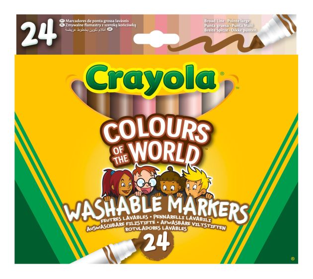 Crayola 24 Colours Of The World Washable Markers
