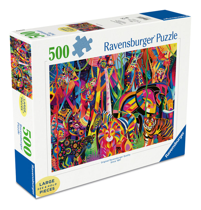 Jewelled Jungle 500 Piece Large Format Jigsaw Puzzle