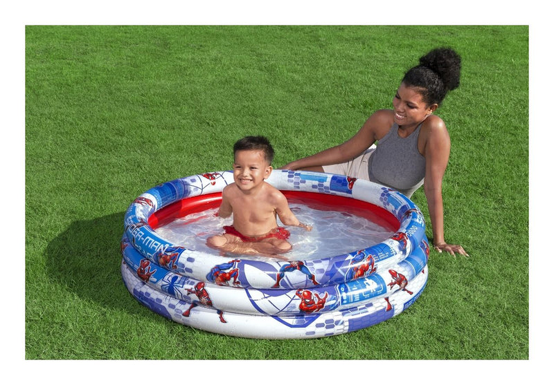 Spiderman 1.22m 3-Ring Pool - Image