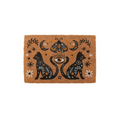 Natural Frightful Folk Cat Doormat