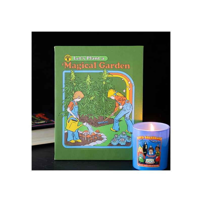 19x25cm Magical Garden Canvas Plaque by Steven Rhodes