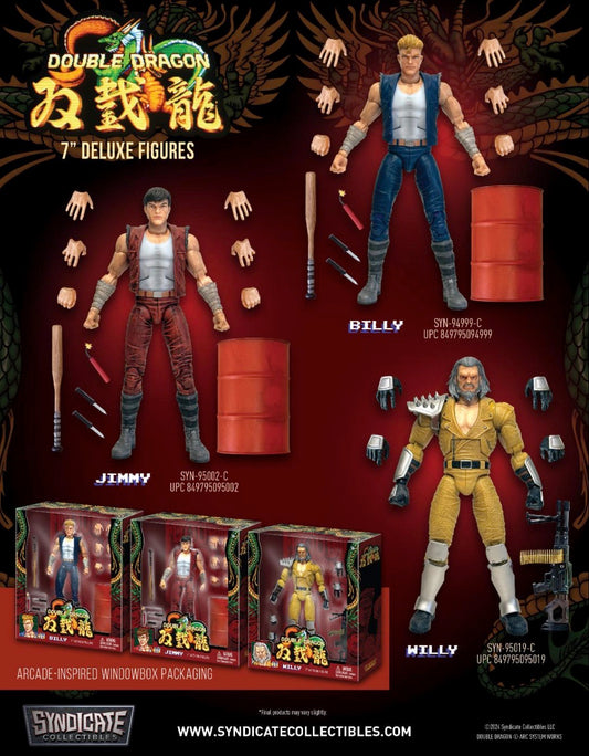 Double Dragon Billy Lee 7" Deluxe Action Figure front view