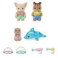 Sylvanian Families Nursery Friends - Pool Fun Trio for Ages 3 and Up, rear view