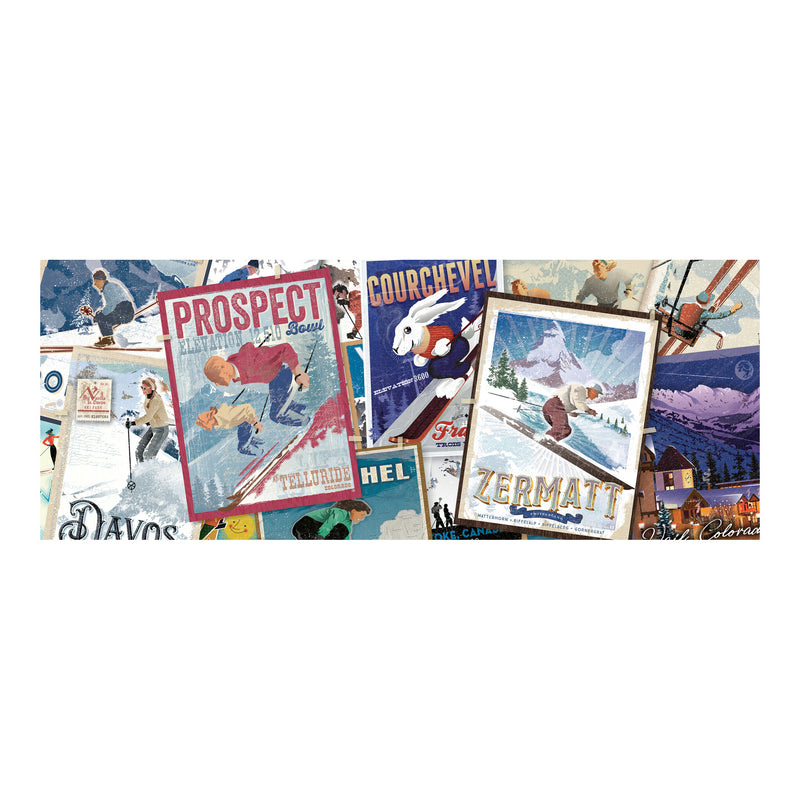 Retro Skiing 1000 Piece Jigsaw Puzzle