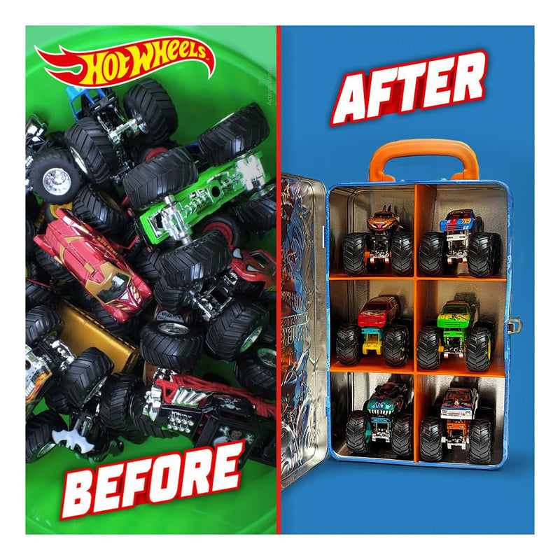 Hot Wheels Monster Trucks Tin Storage Case Assorted - Image