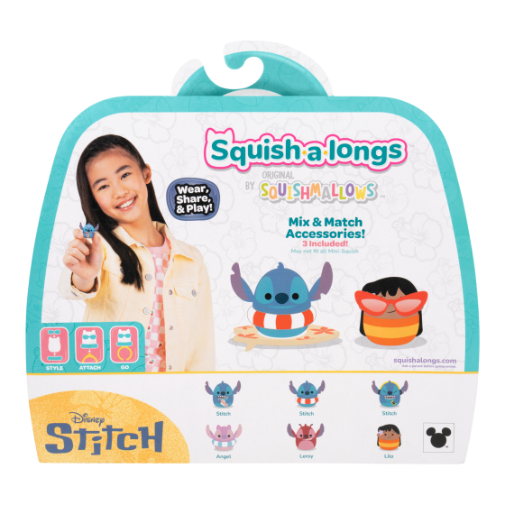 Squishalongs - 6 Fig.Pack (Stitch Style 1) W1