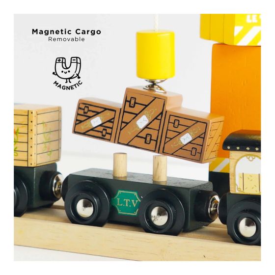 LTV Great Green Train & Goods Wagons 5pc