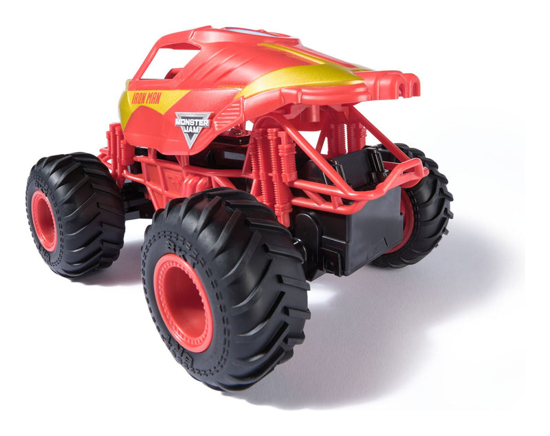Monster Jam 1:24 RC Marvel Iron Man, close-up detail