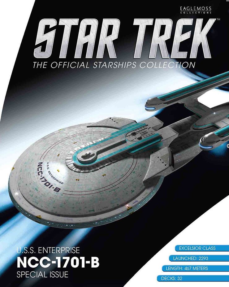 U.S.S. Enterprise NCC-1701-B XL EDITION Model Die Cast Ship (Eaglemoss / Star Trek), in display