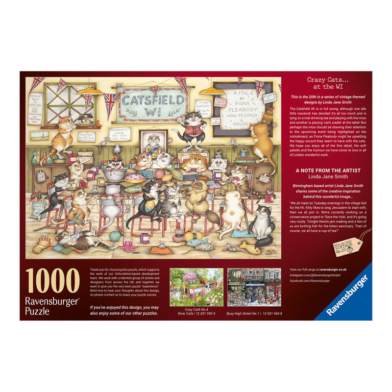Crazy Cats: At the WI 1000 Piece Jigsaw Puzzle