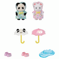 Sylvanian Families Nursery Friends - Rainy Day Duo for Ages 3 and Up, close-up detail