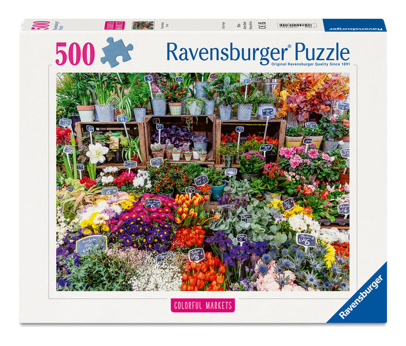 Flower Market, France 500 Piece Jigsaw Puzzle