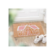 Natural Pink Gingerbread House Doormat