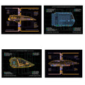 Shuttlecraft Set 3 (Travel Pod, Type 11, Argo & Workbee) Model Die Cast Ships SSSEN402 (Eaglemoss / Star Trek), in display