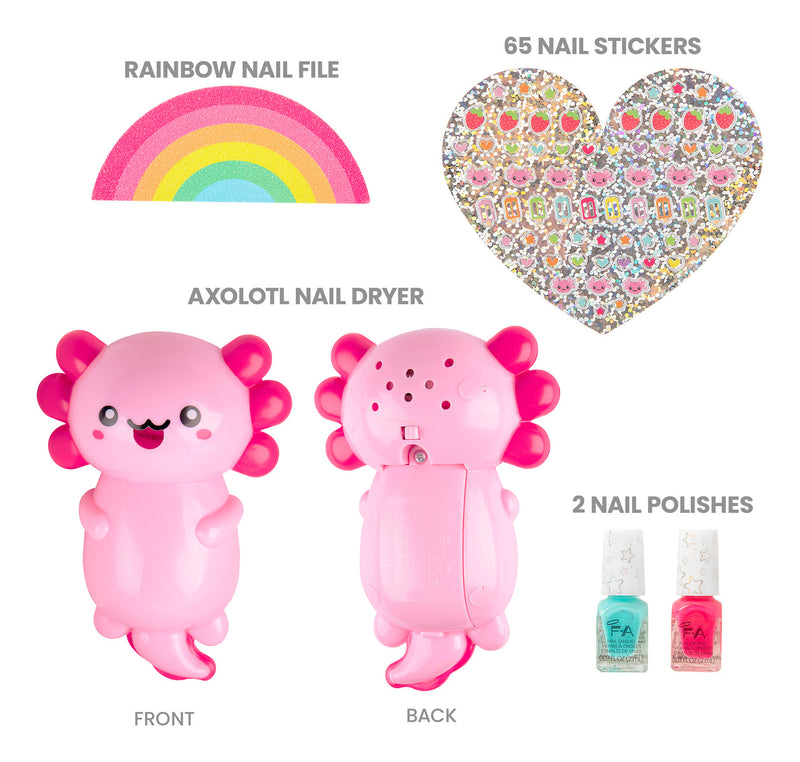 Fashion Angels Axolotl Hair Dryer Nail Art Design Kit