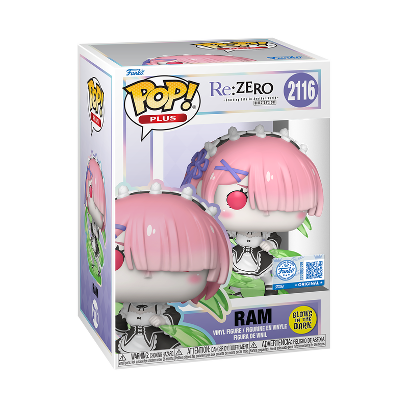 Pop! Vinyl (Exc) - re:ZERO - Ram (Wind Magic) (Glow)