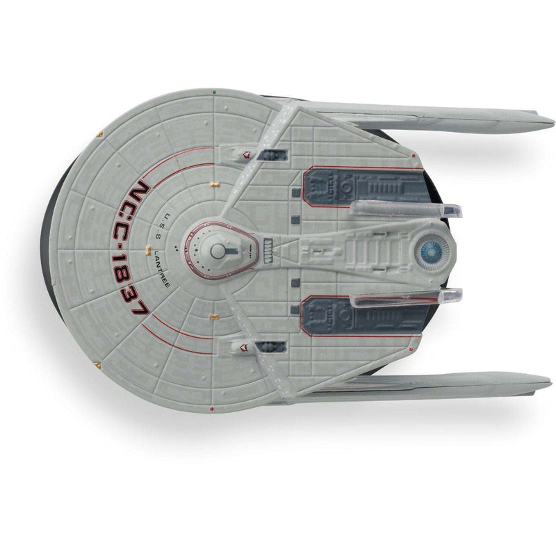 USS Lantree NCC-1837 Model Die Cast Ship (Eaglemoss / Star Trek), in display