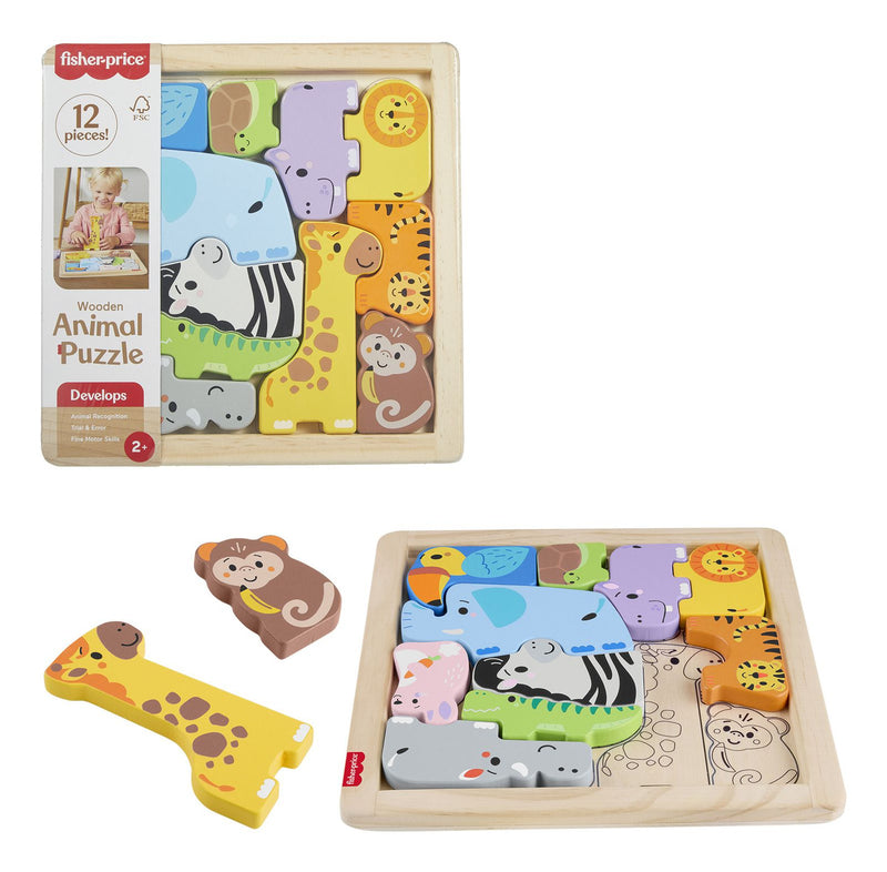 Fisher Price Wooden Animal Puzzle - Image