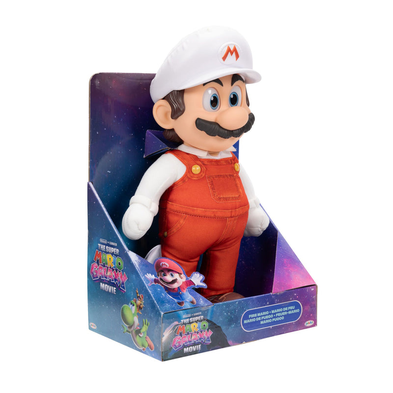 The Super Mario Galaxy Movie - 15" Posable Plush - Fire Mario - Image