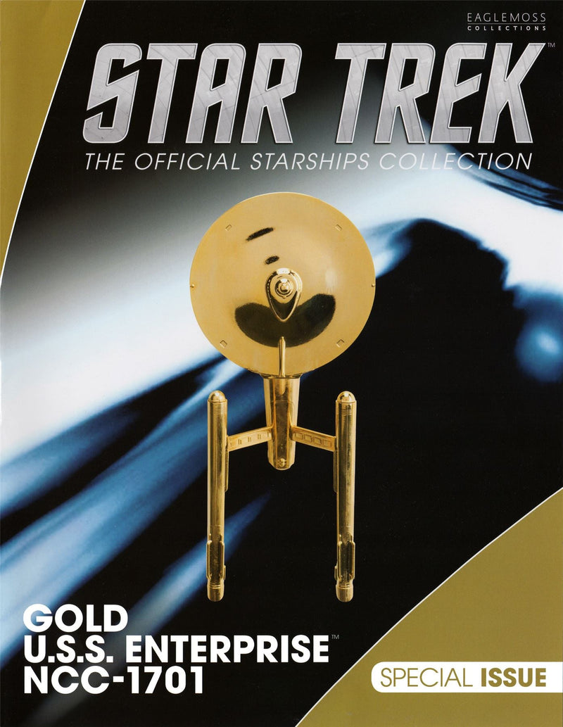 Gold U.S.S. Enterprise NCC-1701 Model Die Cast Ship SPECIAL ISSUE (Eaglemoss / Star Trek), rear view
