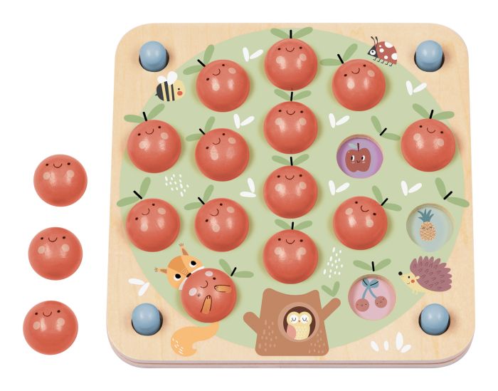 Wooden Memory Game Apple