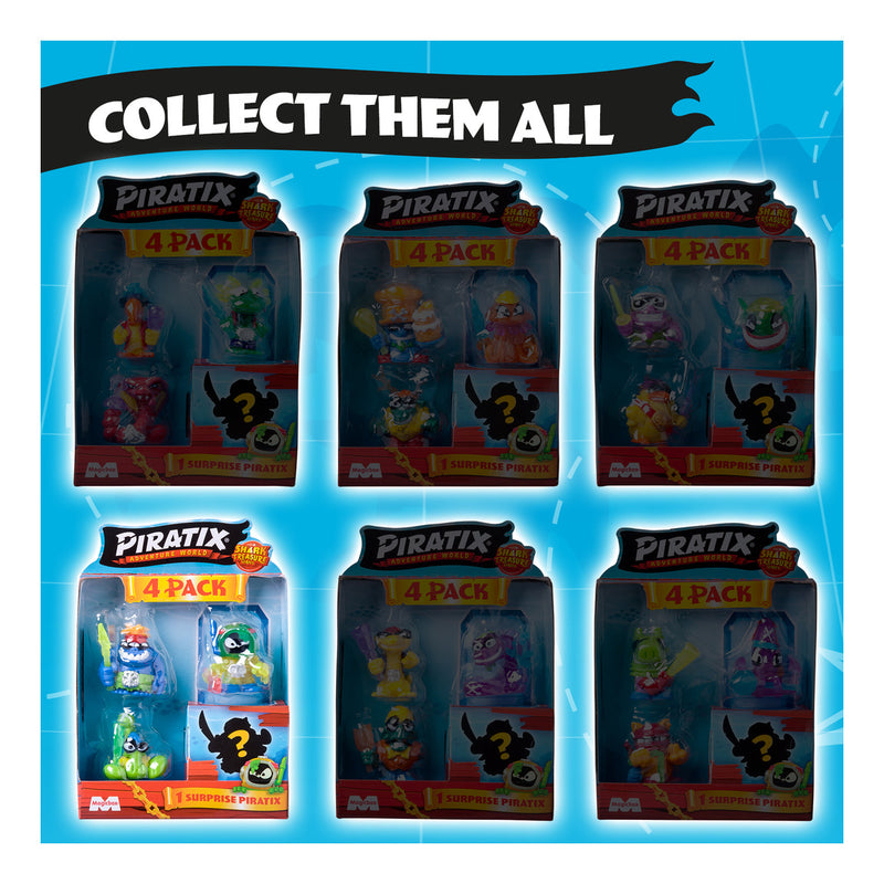 Piratix - Shark Treasure 4 Pack (Case of 6)