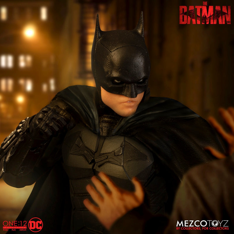 The Batman One:12 Collective Robert Pattinson Batman Action Figure close up detail