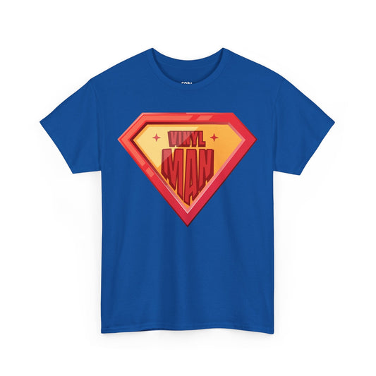 'Vinyl Man' Men's Superhero T-Shirt collectible from Coda Records