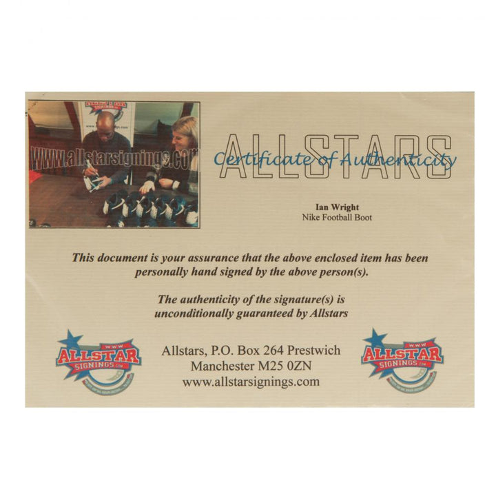 Arsenal FC Wright Framed Signed Boot