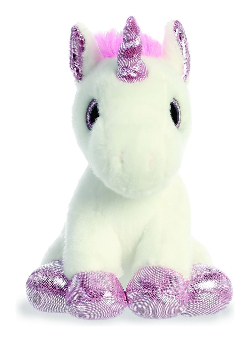 Sparkle Tales Lolly Unicorn White and Pink  7" - Image