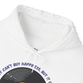 'Money Can't Buy Happiness, But It Can Buy Vinyl' Men's Hoodie, in display