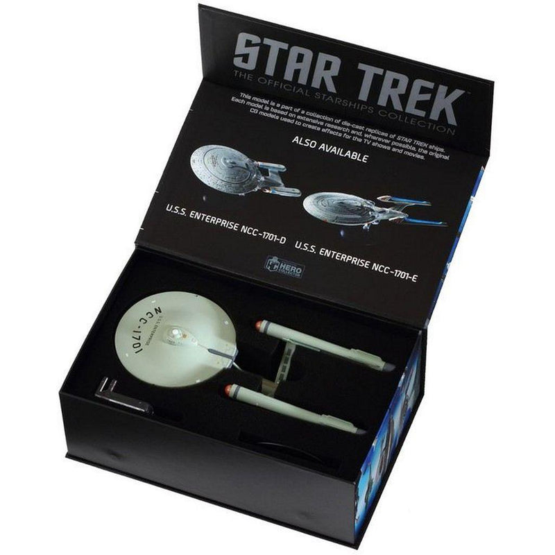 U.S.S. Enterprise NCC-1701 XL EDITION Die-Cast Model Ship TOS (Eaglemoss / Star Trek), side angle